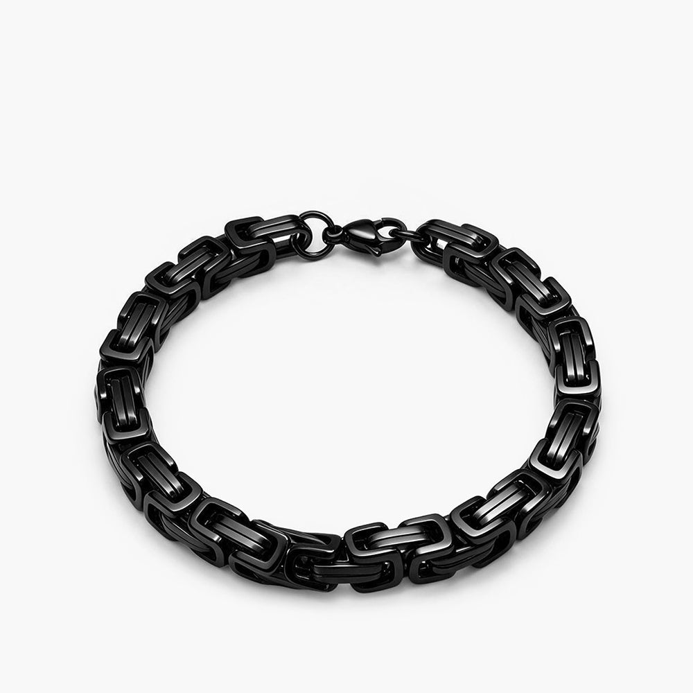 Edgy Black Link Bracelet