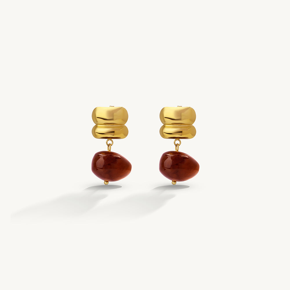 Red Crystal Drop Earrings