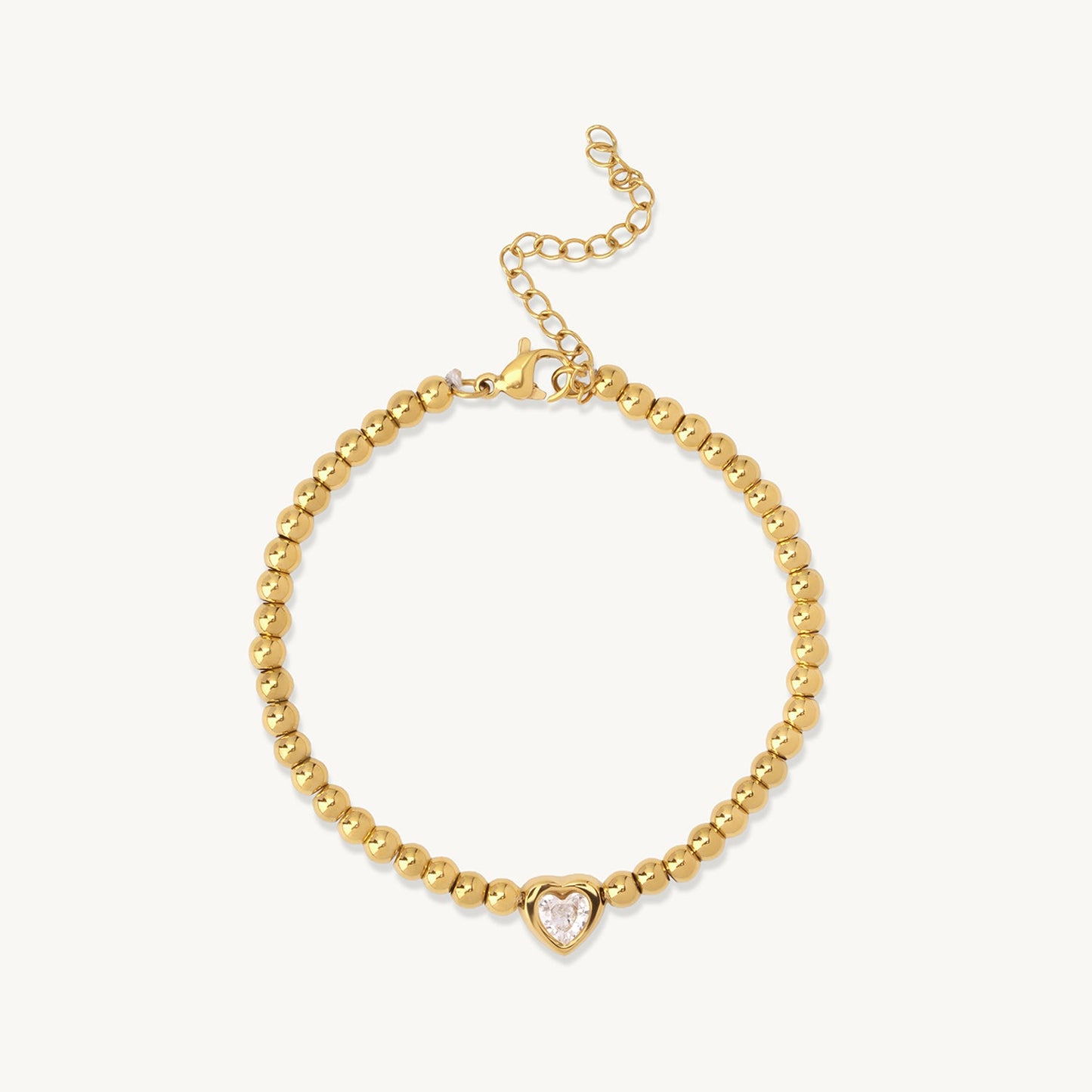 Heart Motif Bead Bracelet