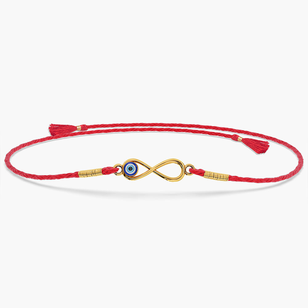 Protective Evil Eye Infinity Fine Silver Rakhi