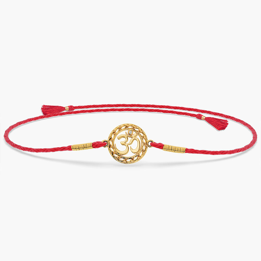 Prosperity Om Fine Silver Rakhi
