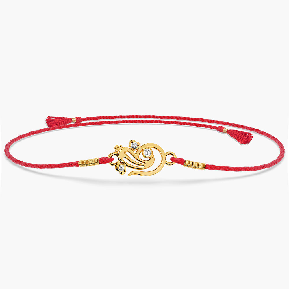 Blessings Ganesha Fine Silver Rakhi