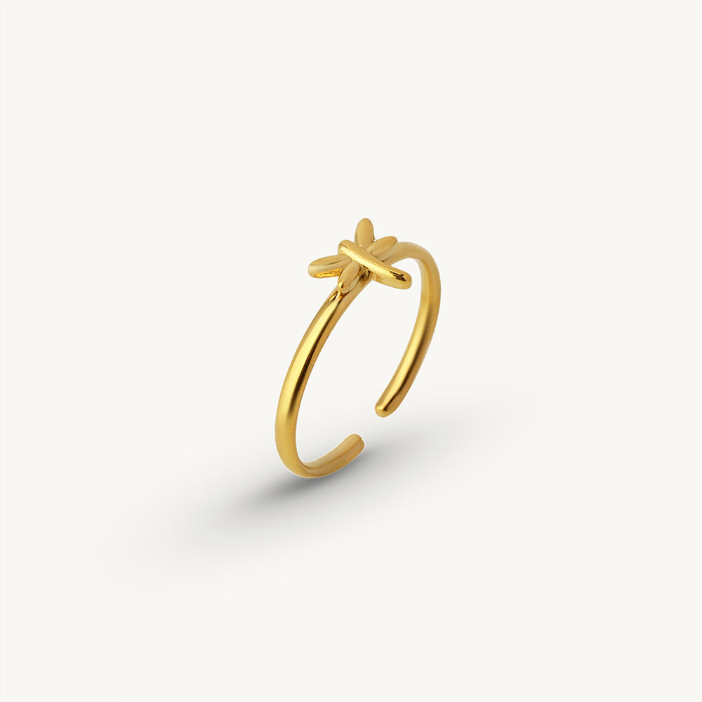 Mini Dragonfly Motif Ring