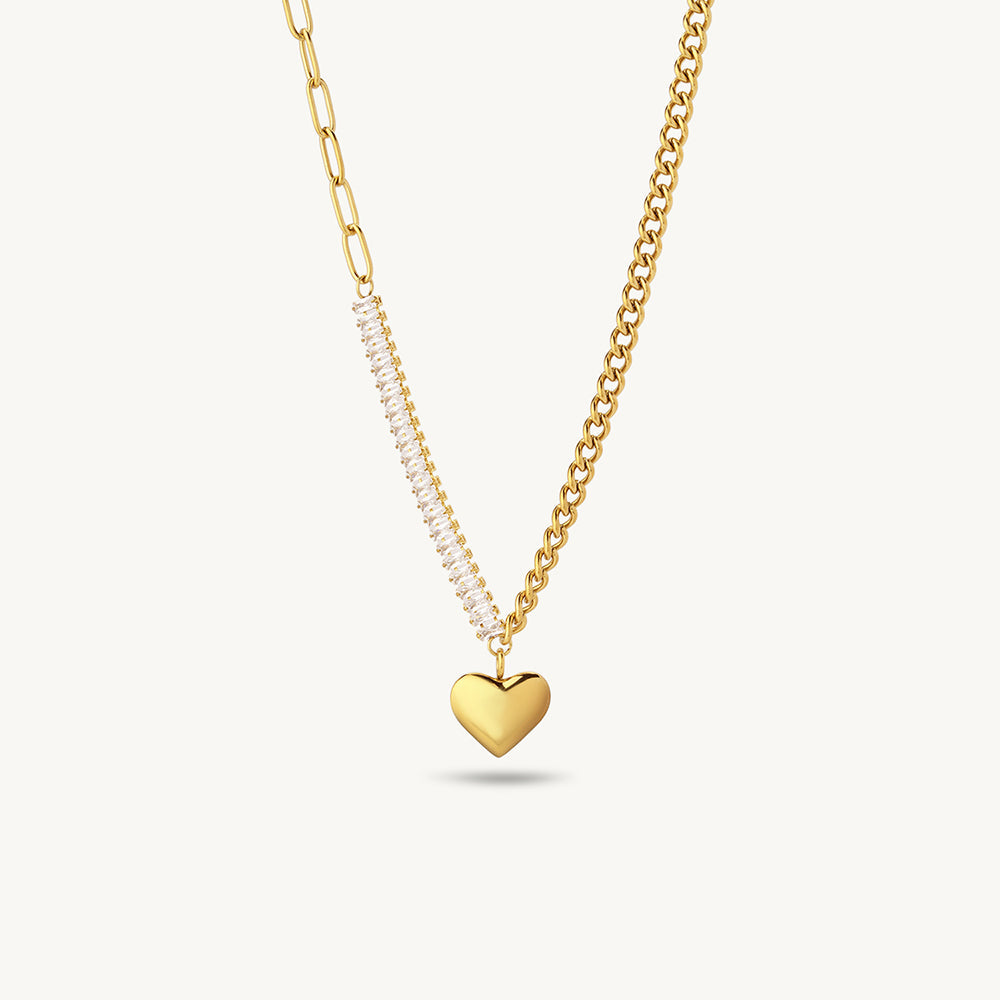 Celestial Puffy Heart Necklace