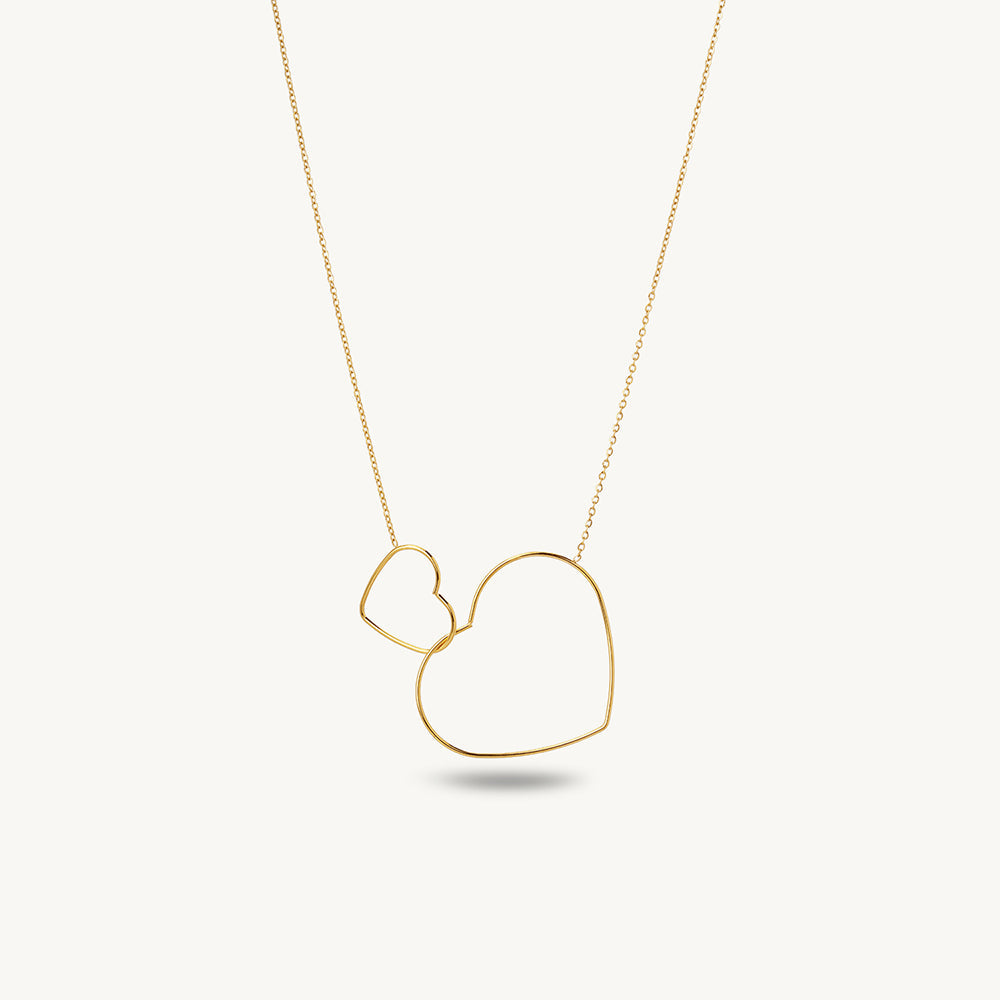 Elegant Double Heart Necklace