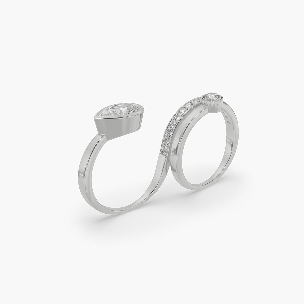 925 Sterling Silver Play Line Ring