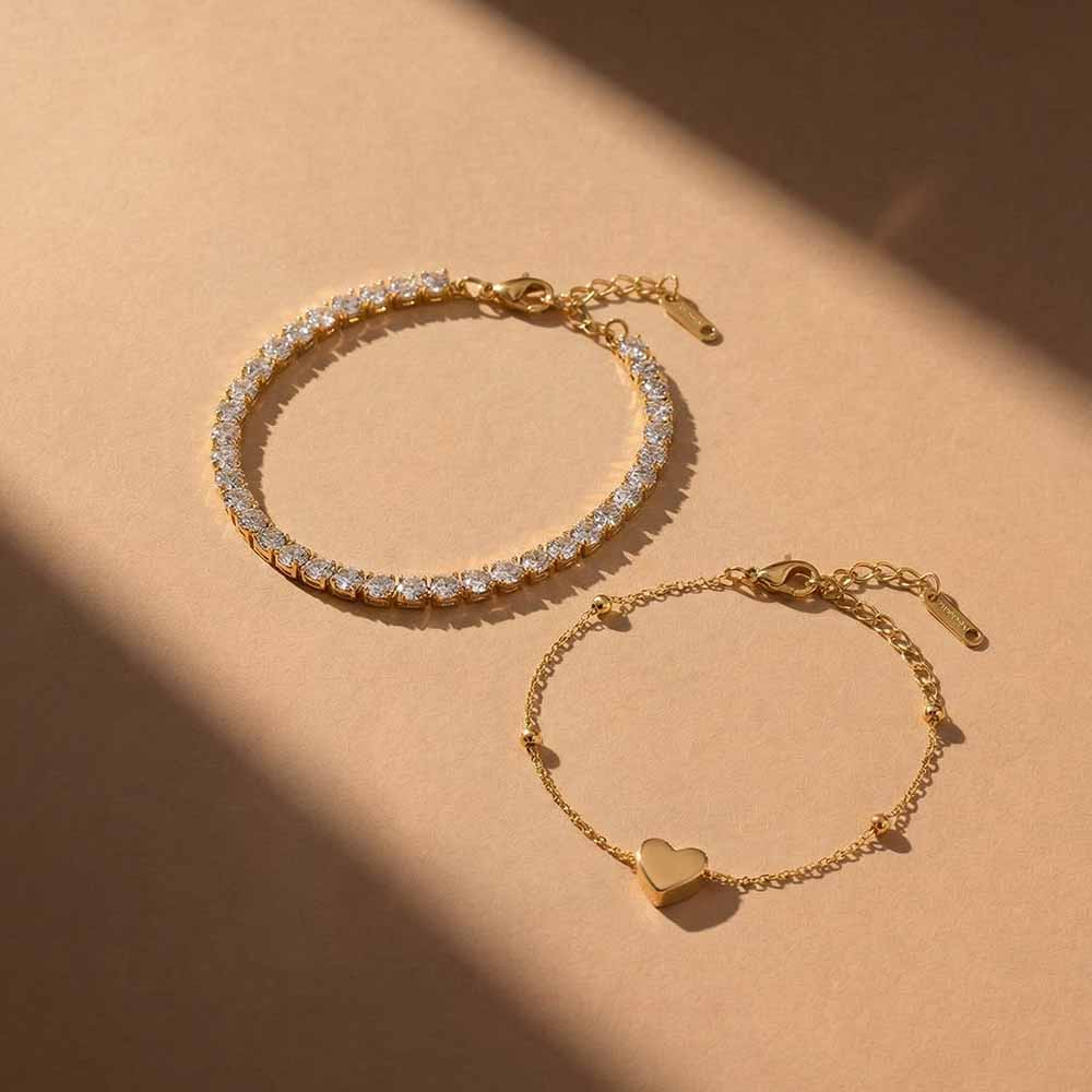 Sparkling Crystal & Heart Set