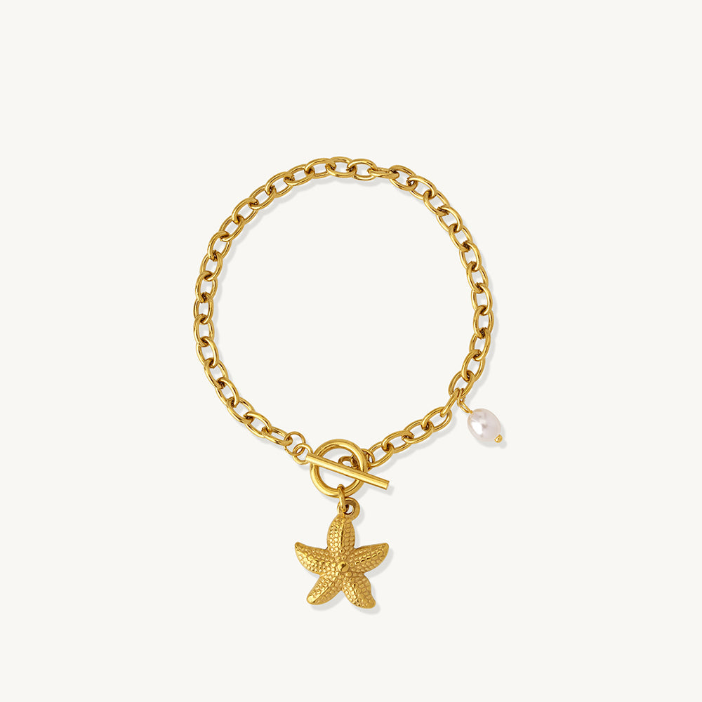 Coastal Pearl Starfish Bracelet