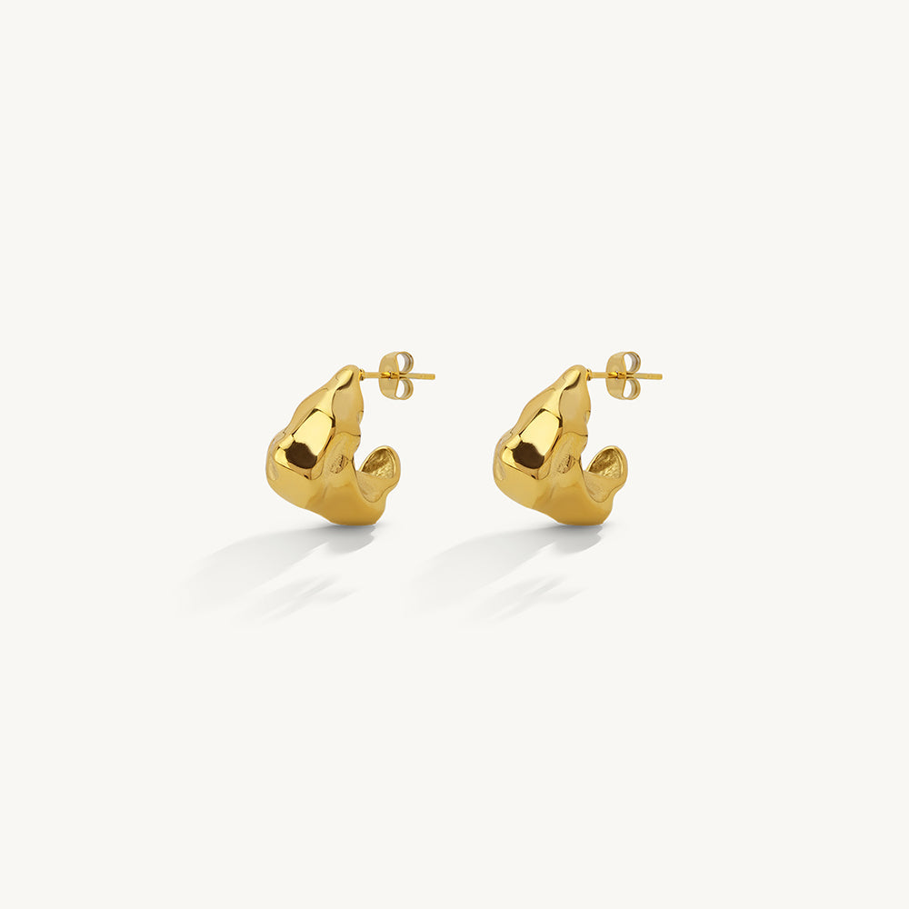 Elegant Sculpted Hoop Earrings