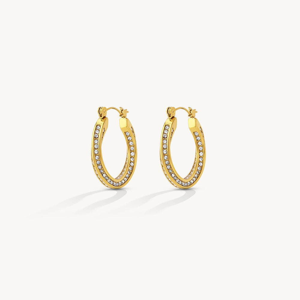 Radiant Arc Hoop Earrings