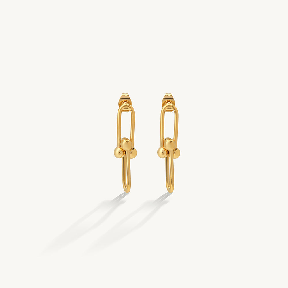 Paperclip Link Drop Earrings