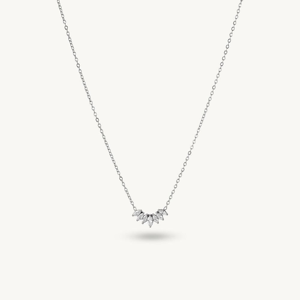 Elegant Crystal Cluster Necklace