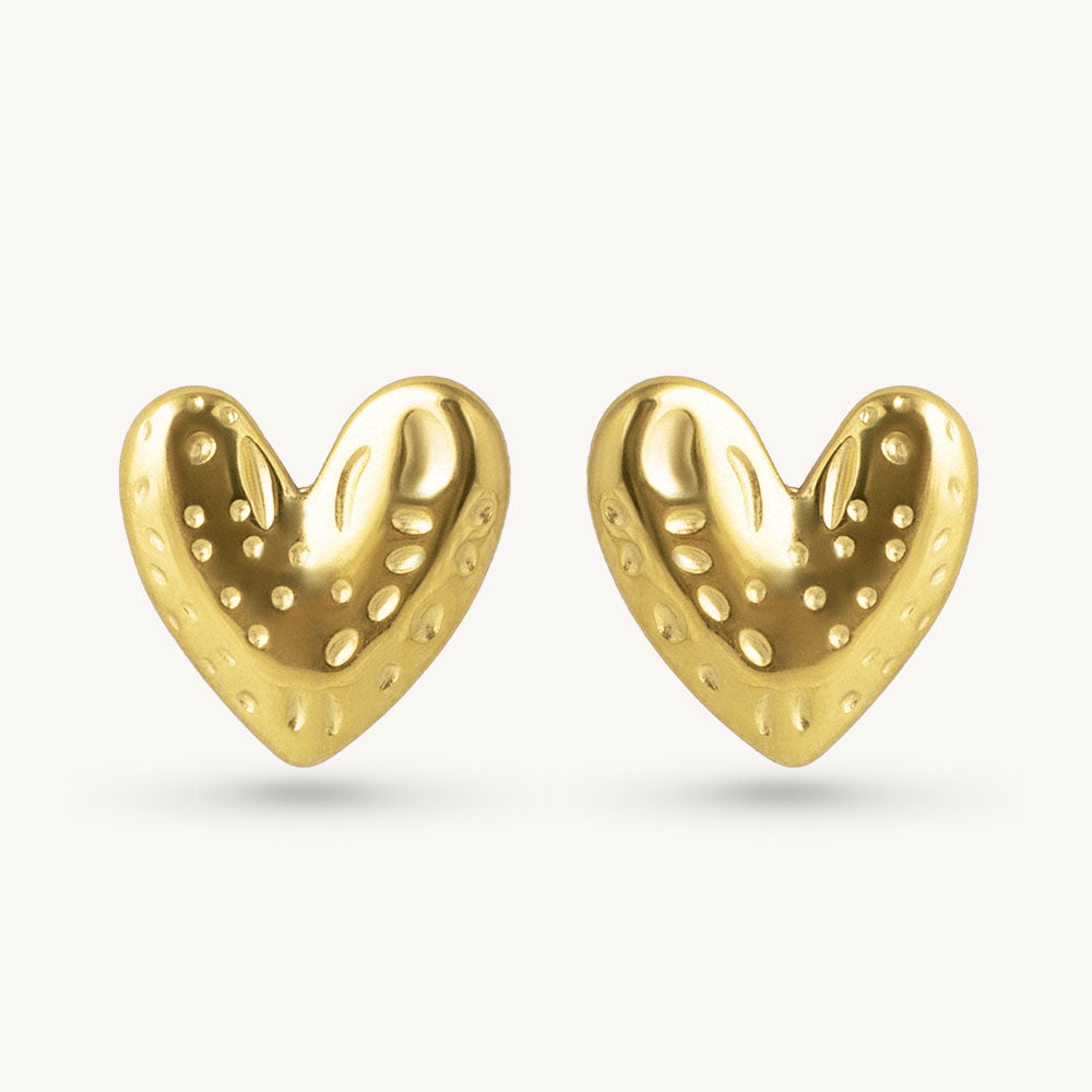 Textured Heart Mini tud Earring
