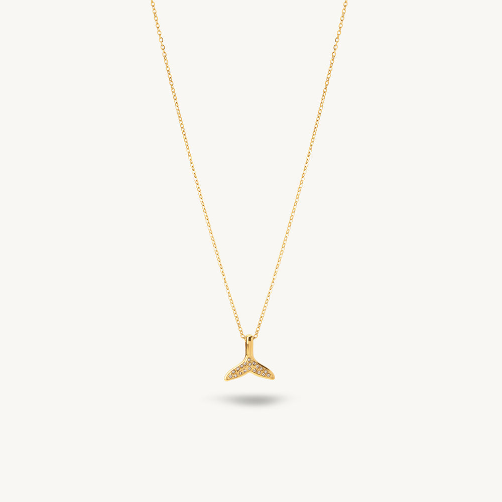 Aqua Tail Pendant Necklace
