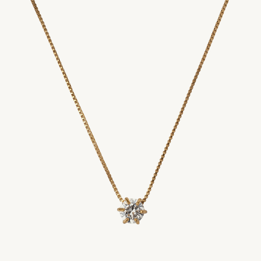 Minimal Solitaire Necklace