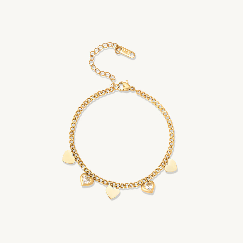 Cute Sweetheart Charm Bracelet