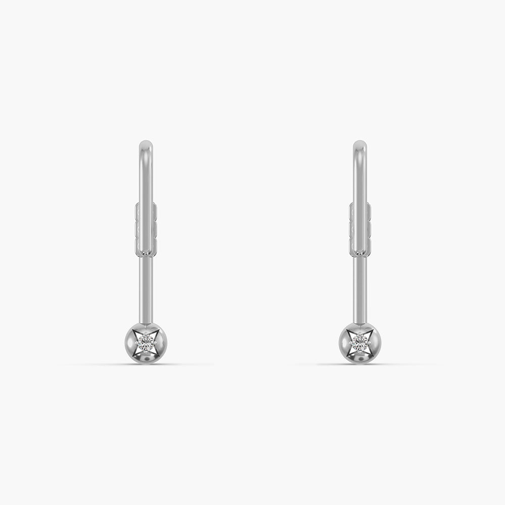 Modern Twinkling 925 Silver Jacket Earrings