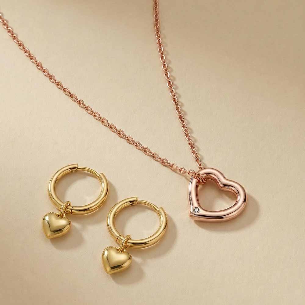 Luminous Love Heart Jewellery Set