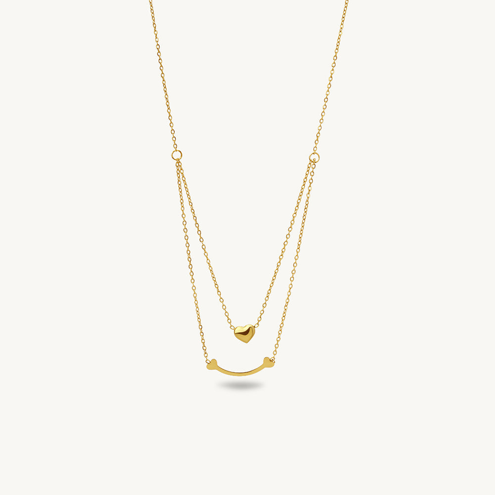 Mini Heart Bar Layer Necklace