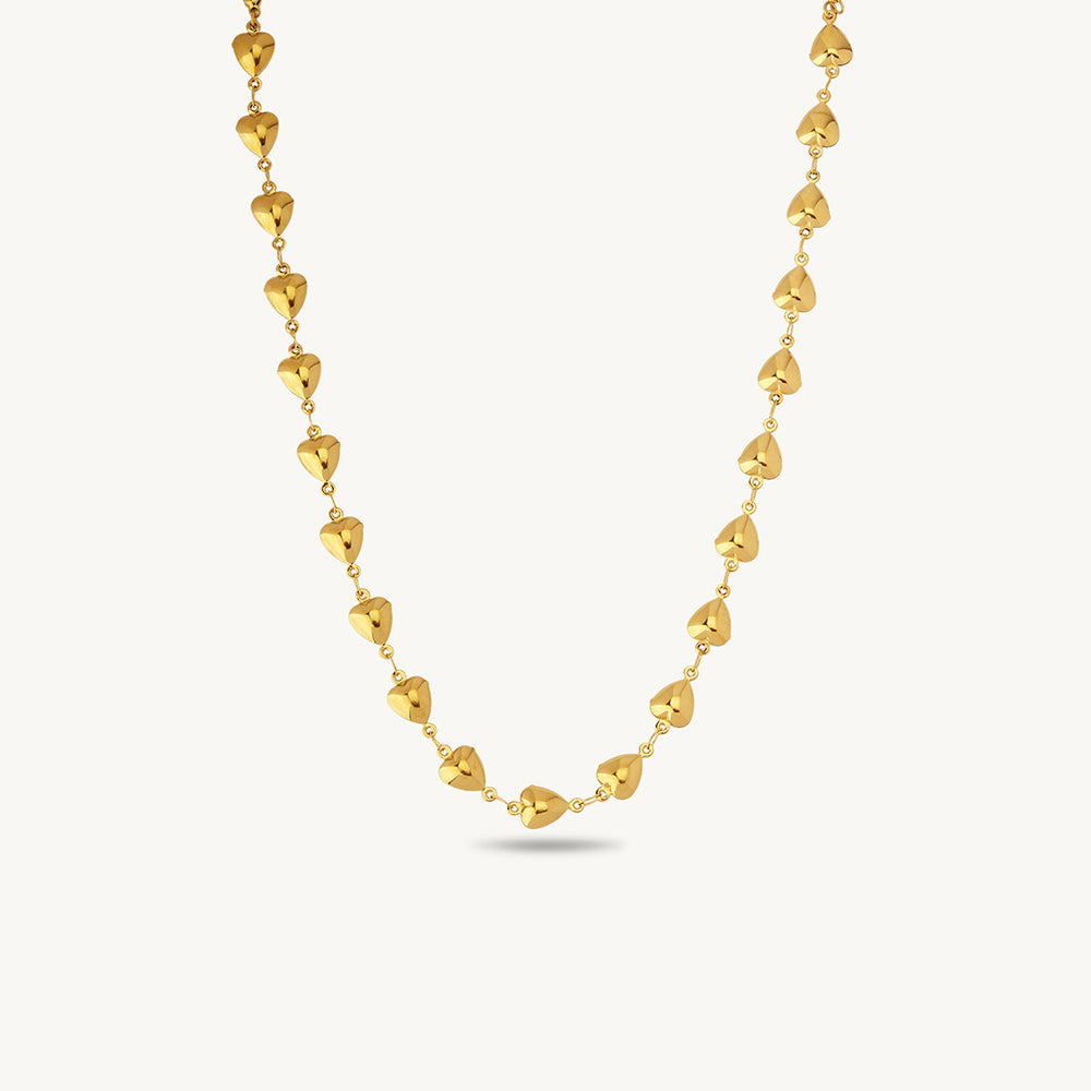 Radiant Puffy Heart Necklace
