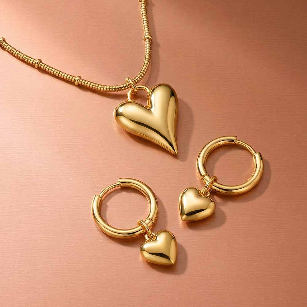 Golden Heart Promise Jewellery Set