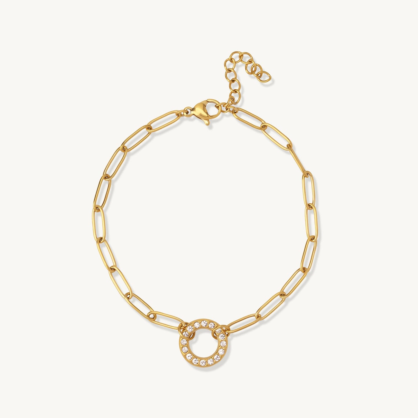Shiny Orbit Paperlink Chain Bracelet
