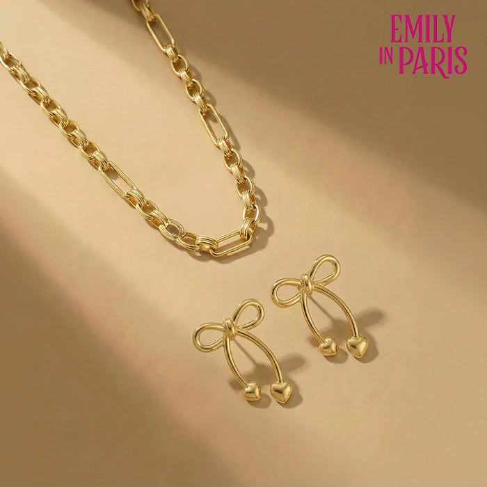 Modern Bow Heart Fusion Jewellery set