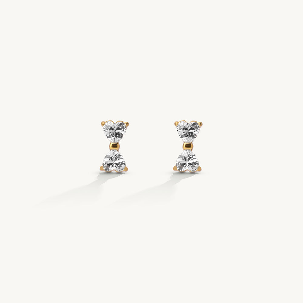 Crystal Bow Stud Earrings