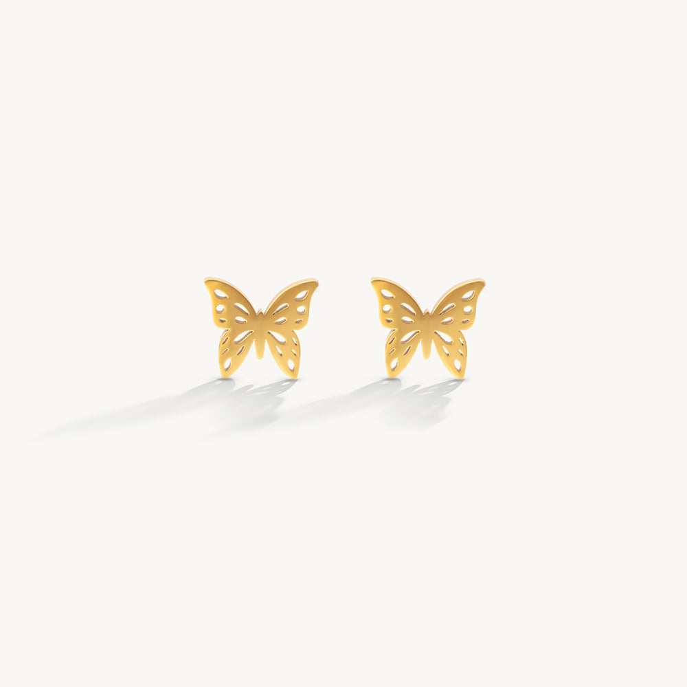 Radiant Butterfly Stud Earrings