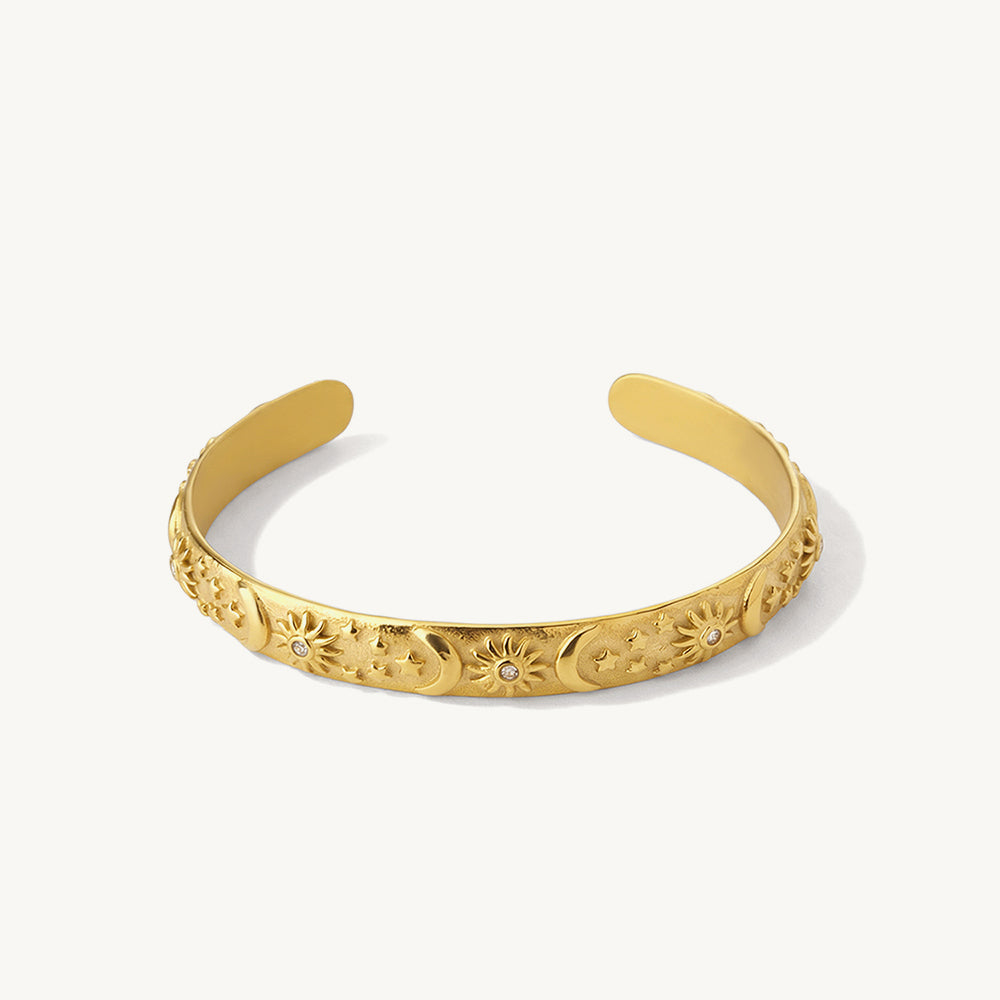 Gold Engraved Cuff