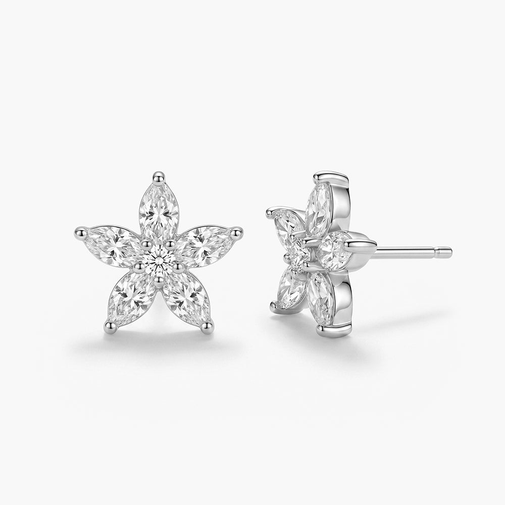 Celestial Star Spark 925 Sterling Silver Earrings