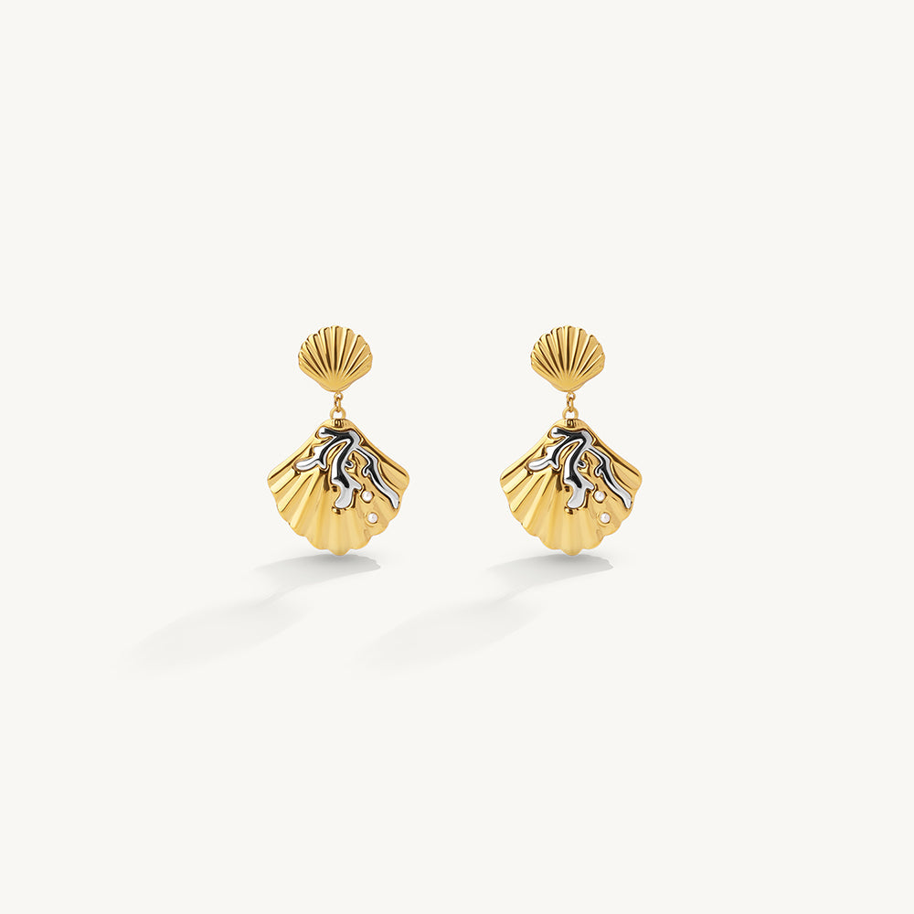 Beach Style Pearl Shell Earrings