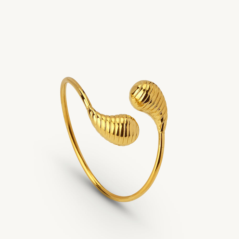 Elegant Textured Cuff Bracelet