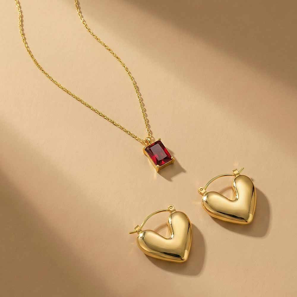 Crimson Heart Jewellery Set