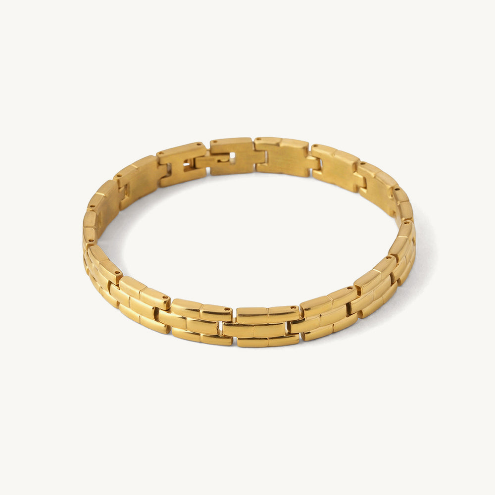 Gold Geometric Link Bracelet
