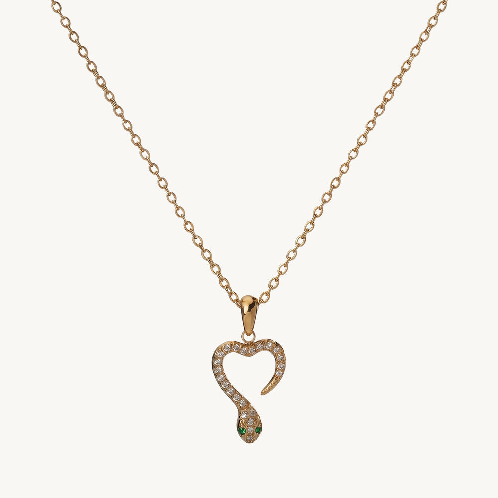 Serpent Heart Pendant Necklace