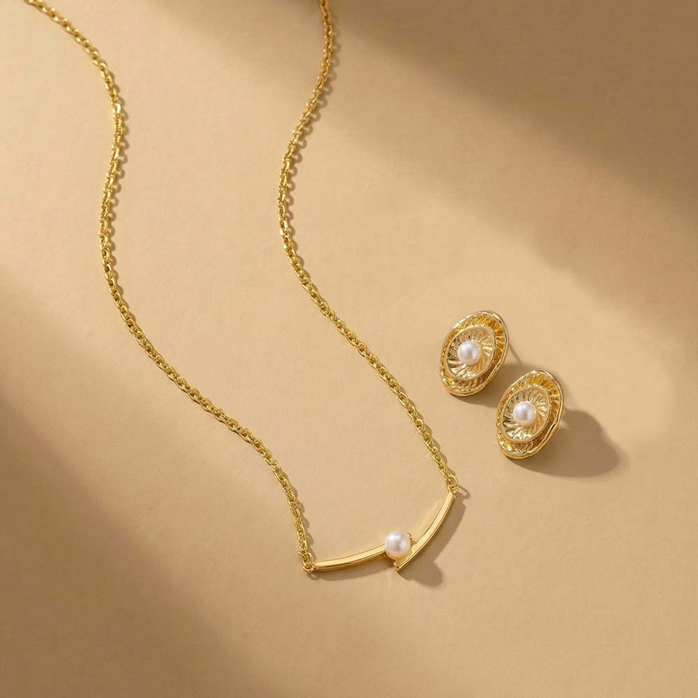 Pearl Lume Detail Jewellery Set