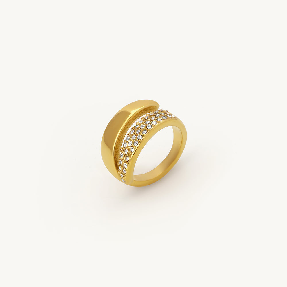 Crystal Spark Dual Layer Ring