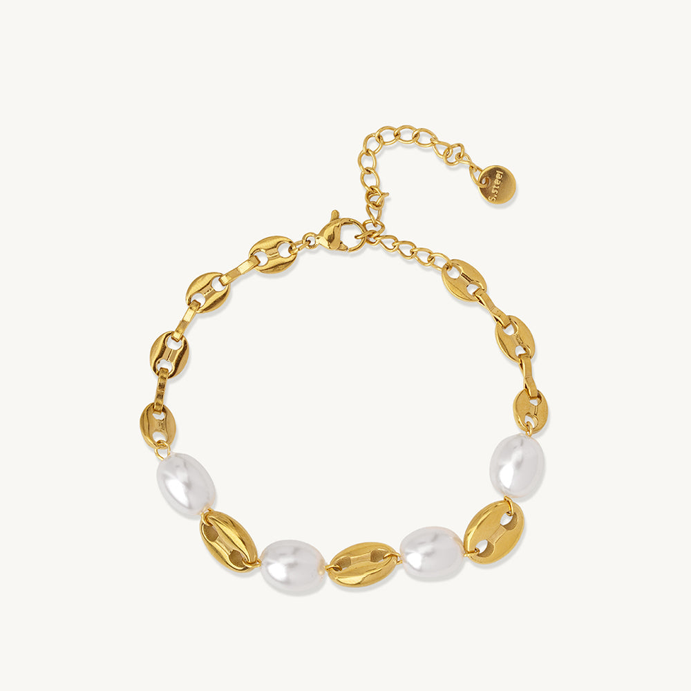 Elegant Pearl Link Bracelet
