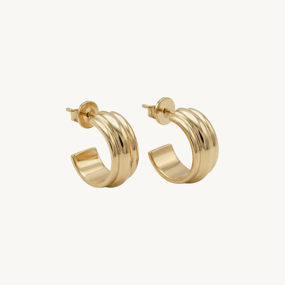 Crescent Half Hoop Earring