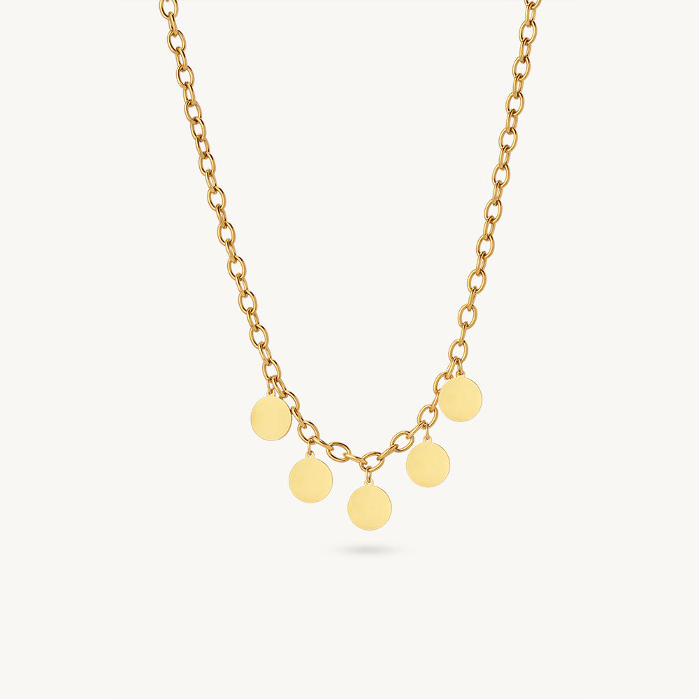 Golden Disc Necklace