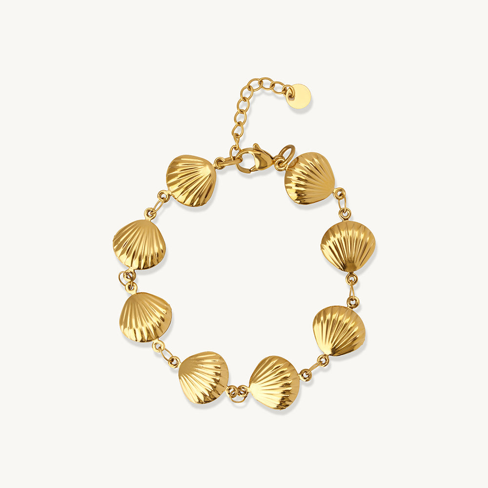 Ocean Shell Linked Station Bracelet