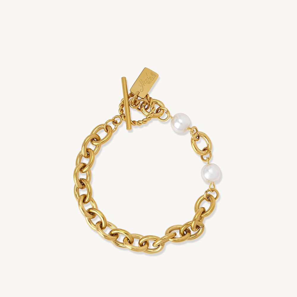 Elegant Pearl Chain Bracelet
