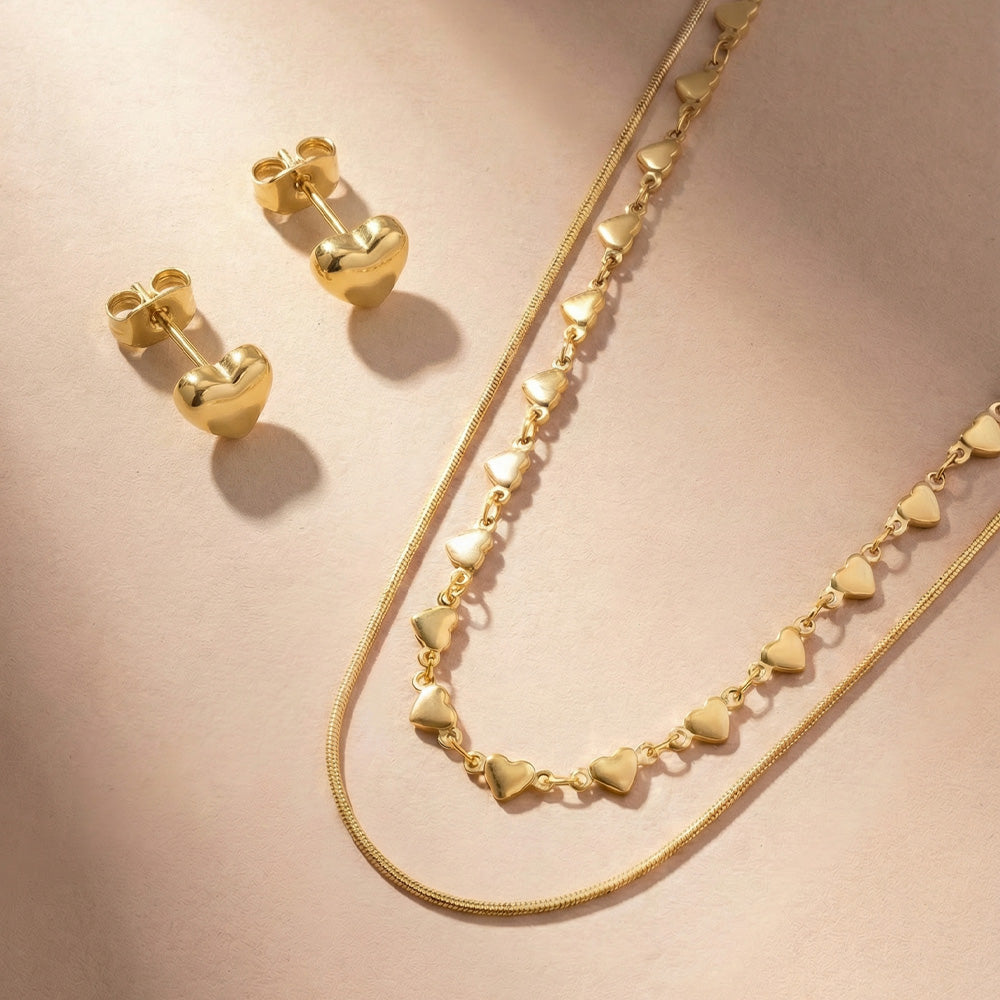 Classic Velora Heart Jewellery Set