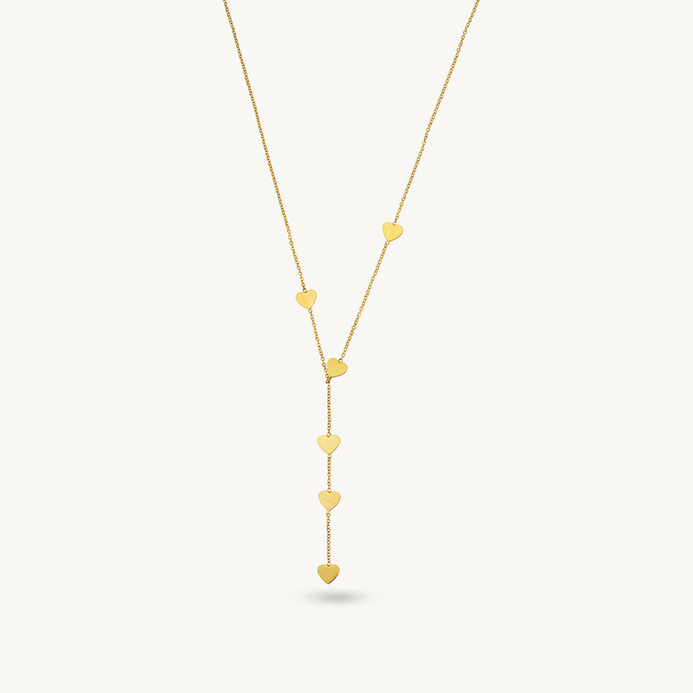 Elegant Heart Lariat Necklace