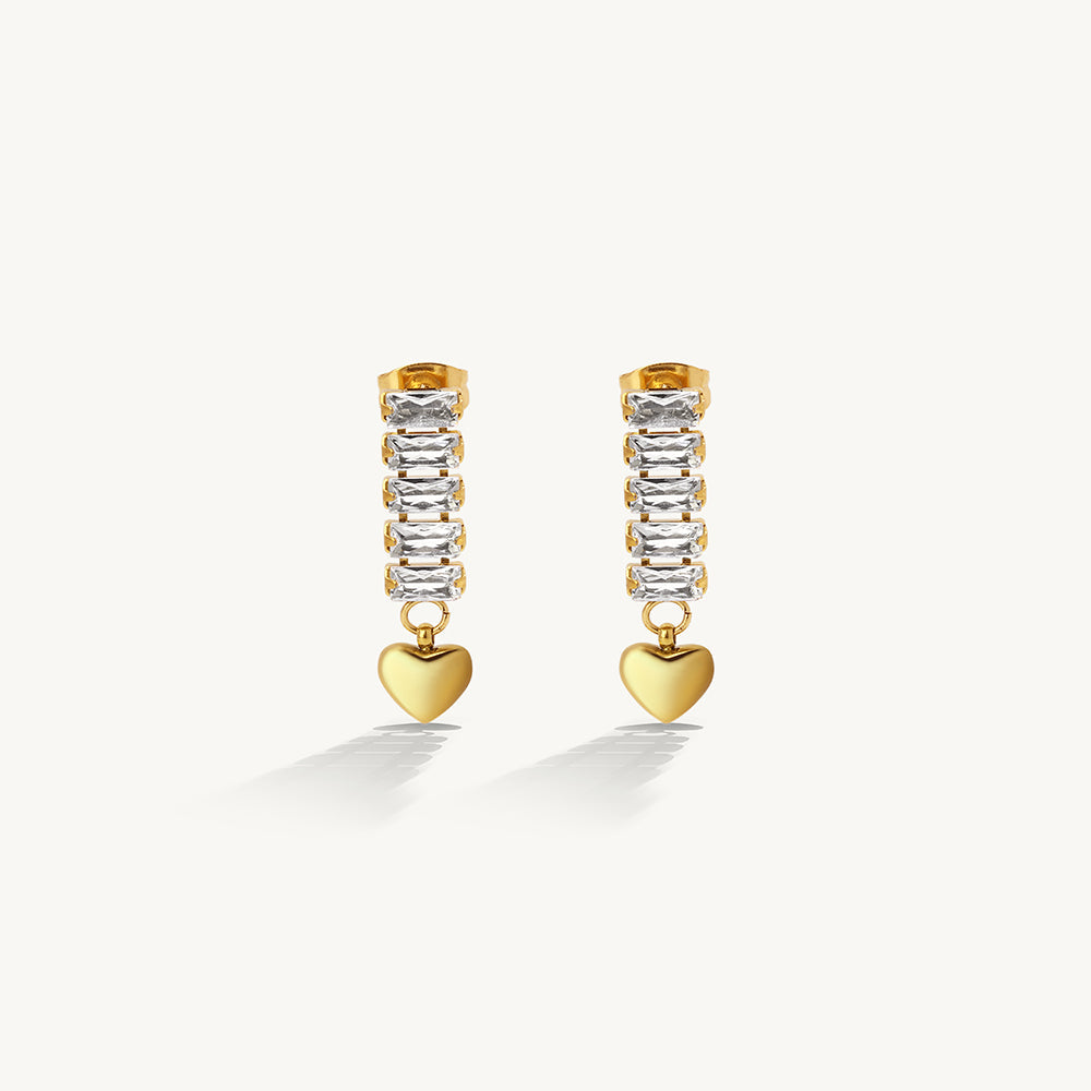 Heart Drop Mini Earrings