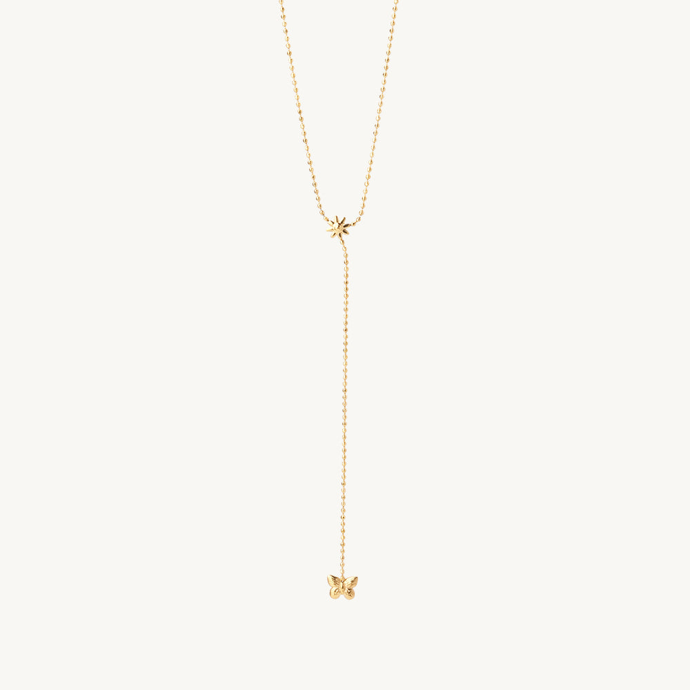 Mini Butterfly Lariat Necklace