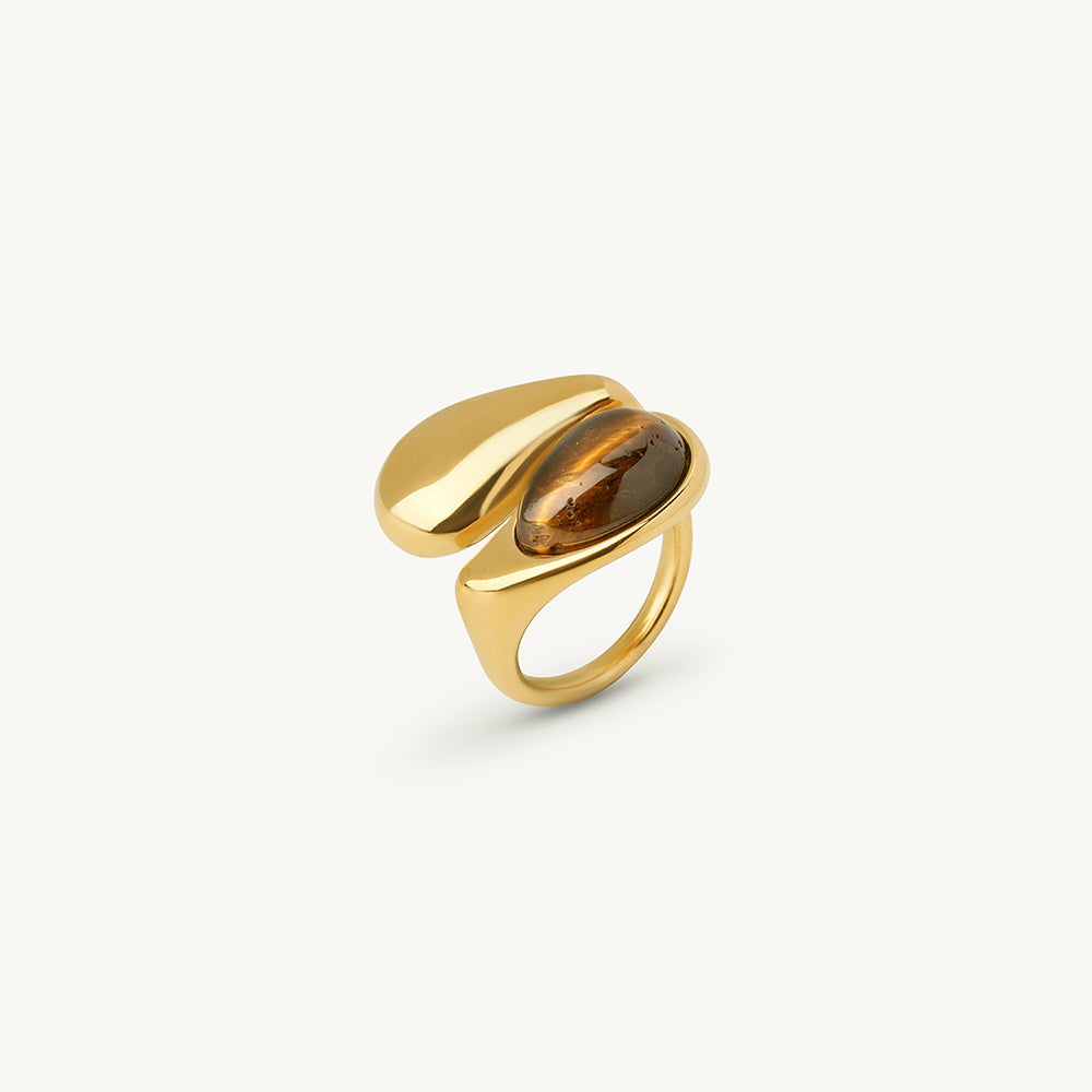 Chic Brown Stone Ring
