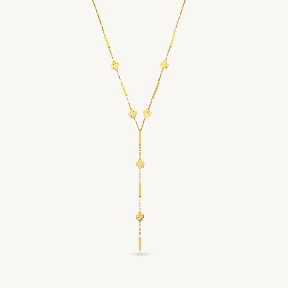 Elegant Floral Lariat Necklace