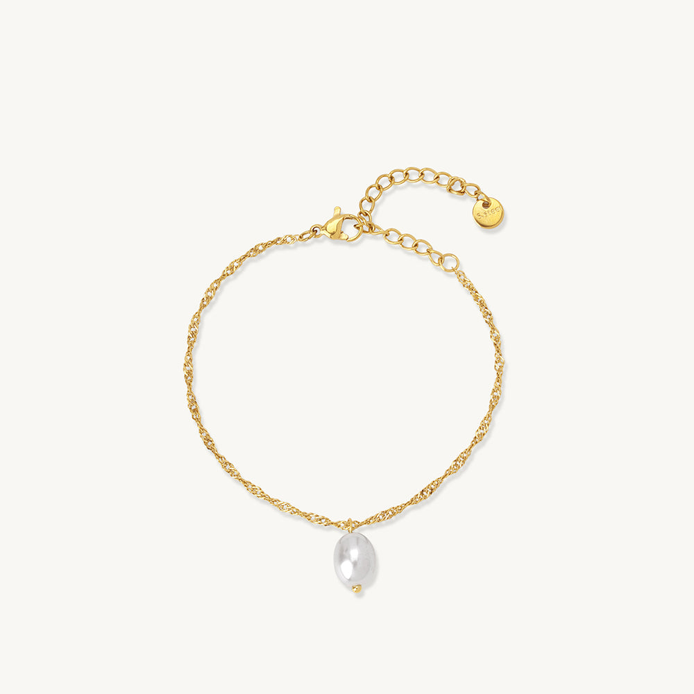 Elegant Pearl Drop Bracelet